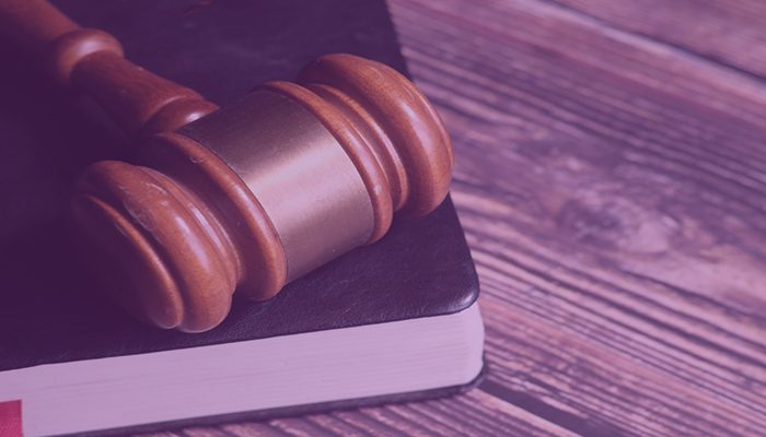 Gavel on book