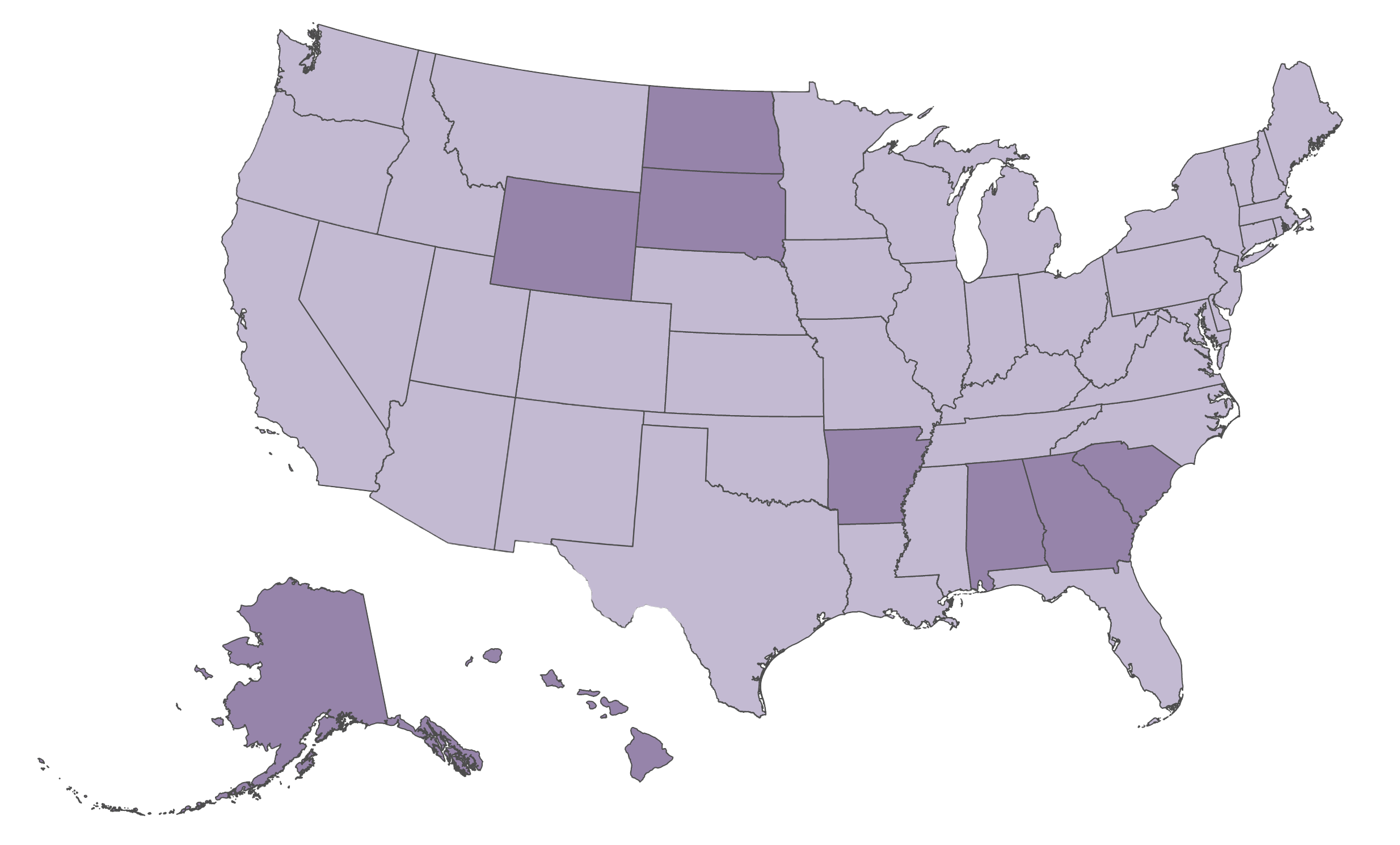 US map of address confidentiality