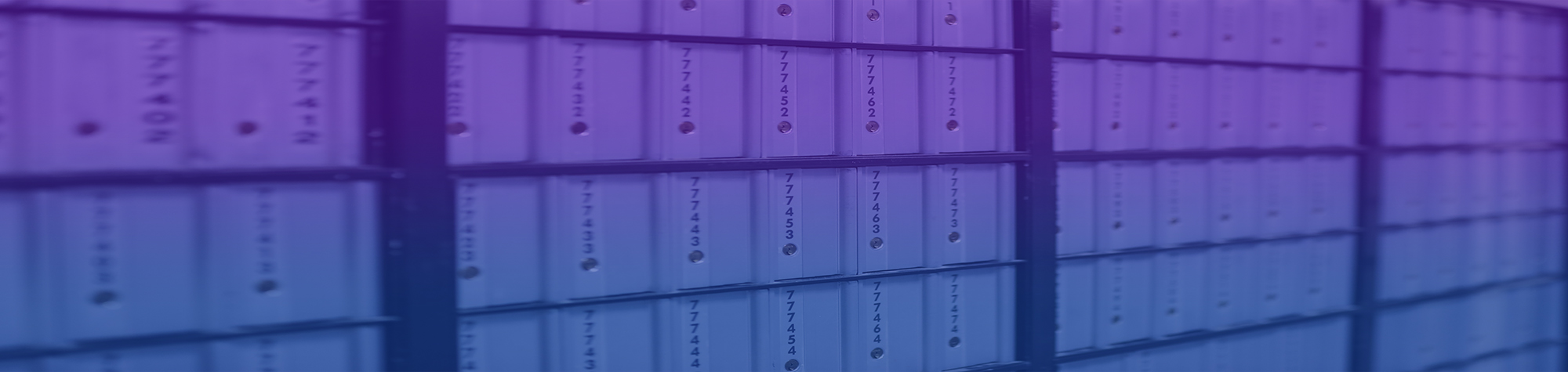 row of post office boxes